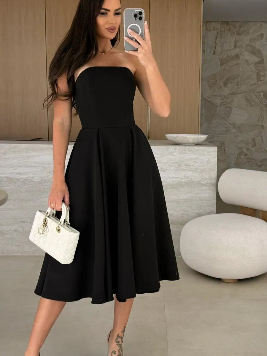 Faionable One-oulder Wrap Chest Sexy Bal Svel A-Line Dr Women's Ele Sle Gathered Waist Polyester Fiber