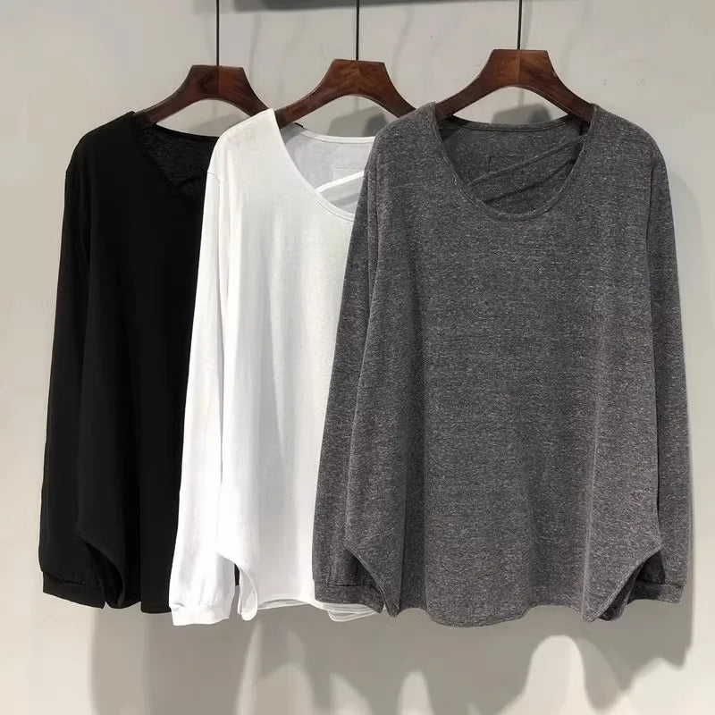 Sexy Casual All-match Crop Top Women Autumn New 2024 Women's T-shirts Slim Korean Style Solid Tops Trendy Cool Design T-shirt
