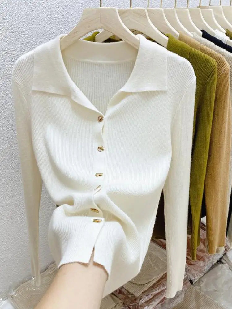 2025 Single Breasted Knitted Fashion Knitwear Solid Cardigan Jumpers Women Cardigans Autumn Winter Sweater