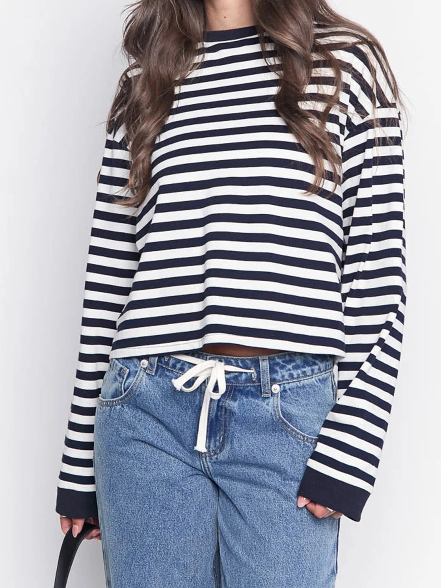 Women s Winter Fashion Long Sleeve Crew Neck Pullover Sweater with Geometric Print and Oversized Fit